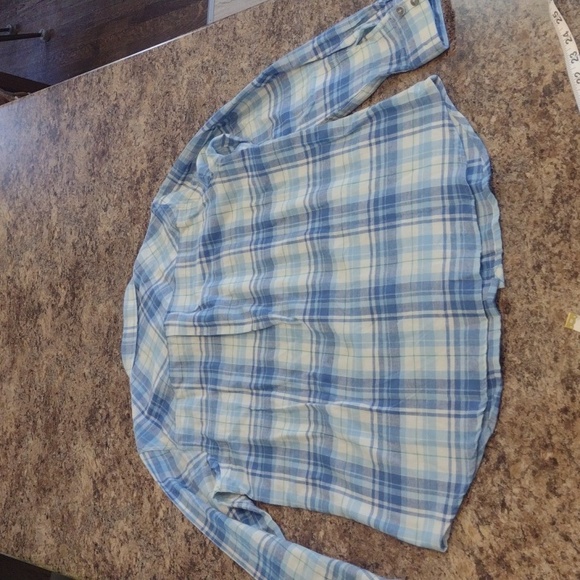 Eddie Bauer super soft blue flannel size medium - Picture 9 of 12